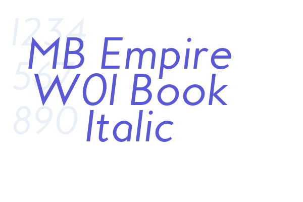 MB Empire W01 Book Italic