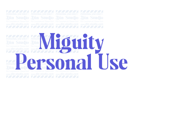 Miguity Personal Use