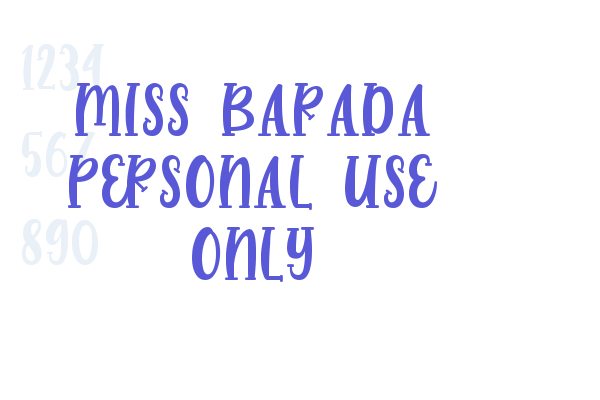 Miss Barada Personal Use Only