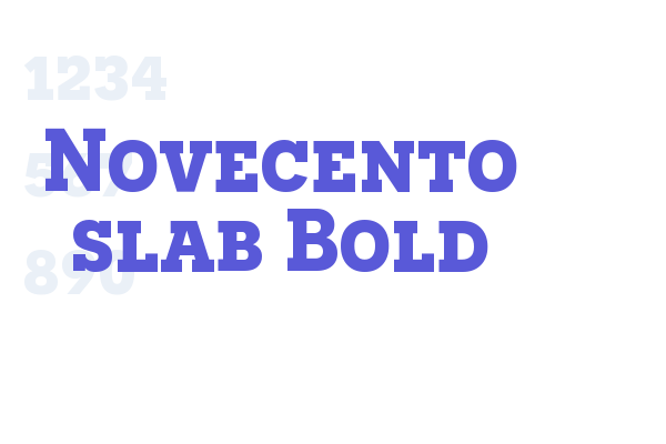 Novecento slab Bold