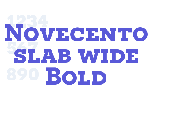 Novecento slab wide Bold