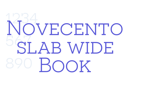 Novecento slab wide Book