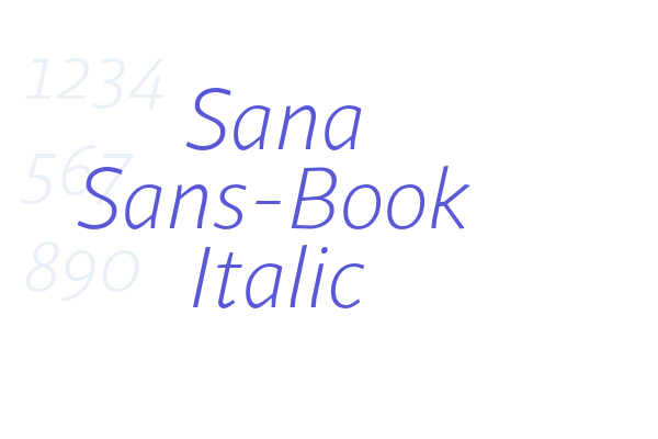 Sana Sans-Book Italic