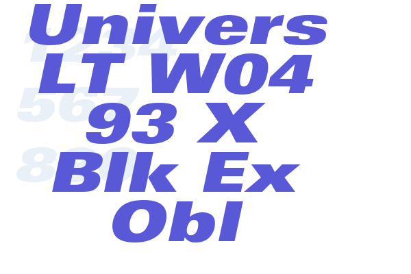 Univers LT W04 93 X Blk Ex Obl