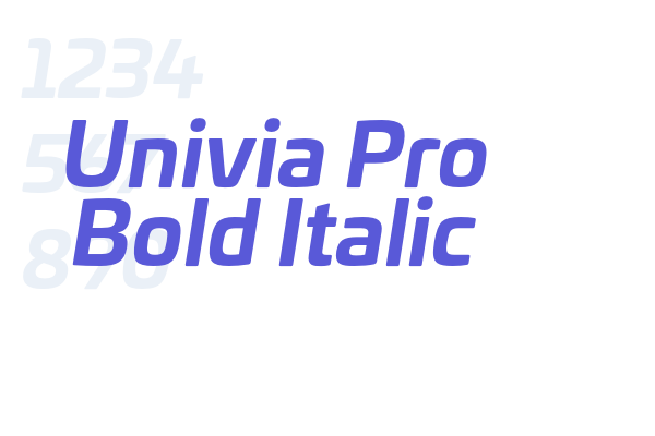 Univia Pro Bold Italic