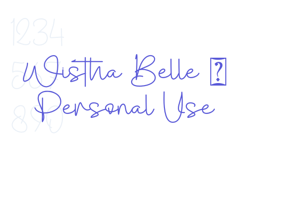 Wistha Belle – Personal Use