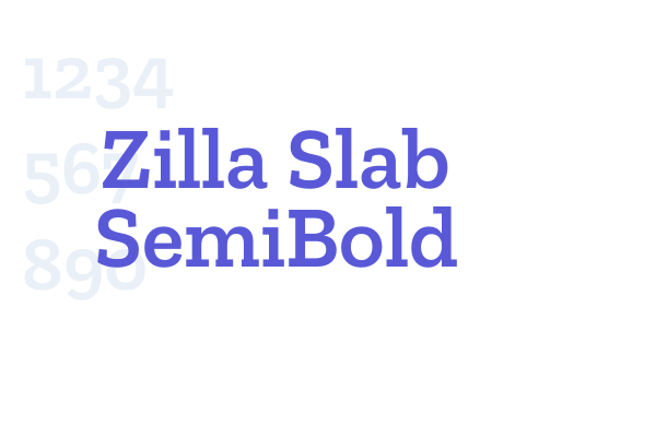 Zilla Slab SemiBold