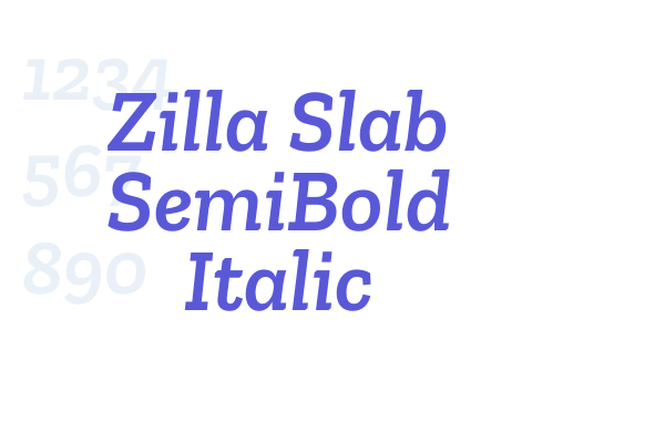 Zilla Slab SemiBold Italic