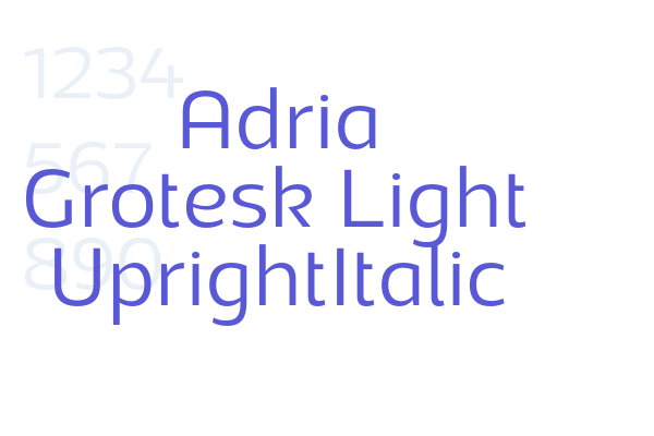 Adria Grotesk Light UprightItalic