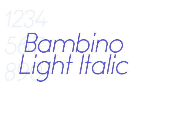 Bambino Light Italic