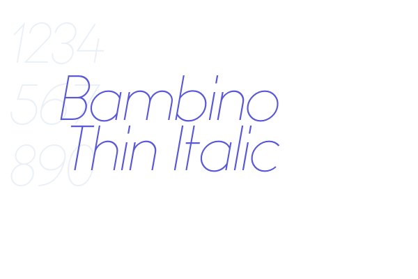 Bambino Thin Italic