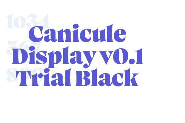 Canicule Display v0.1 Trial Black