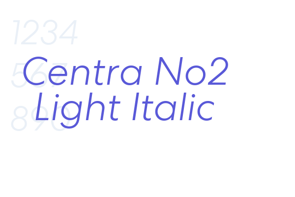 Centra No2 Light Italic