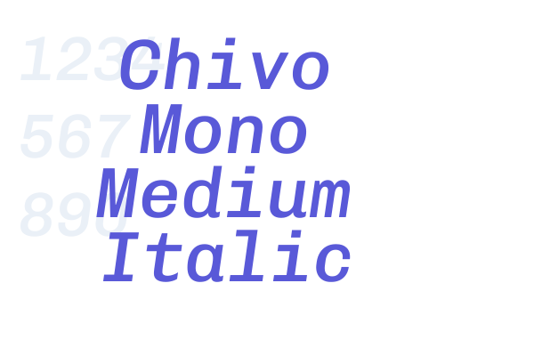 Chivo Mono Medium Italic