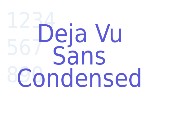 Deja Vu Sans Condensed - Font Free Download