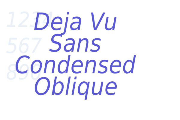 Deja Vu Sans Condensed Oblique