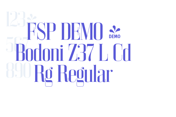 FSP DEMO – Bodoni Z37 L Cd Rg Regular