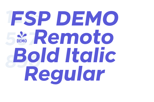 Remoto Bold Italic Regular - Font Free Download