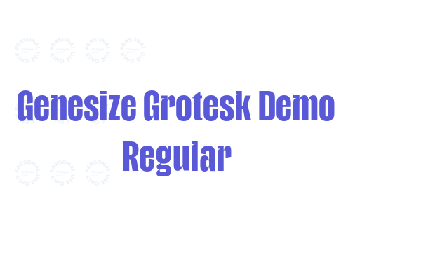 Genesize Grotesk Demo Regular