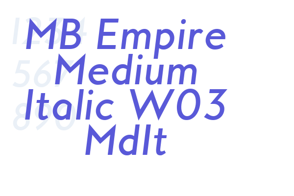 MB Empire Medium Italic W03 MdIt