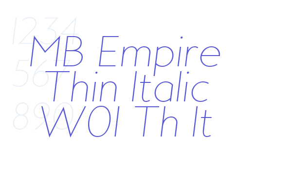 MB Empire Thin Italic W01 Th It