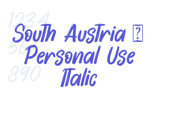 South Austria – Personal Use Italic