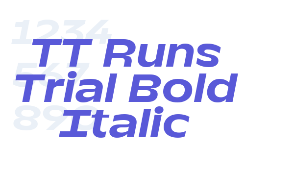TT Runs Trial Bold Italic - Font Free Download