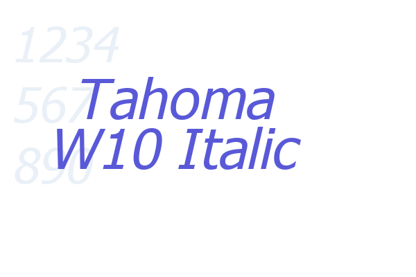 Tahoma W10 Italic