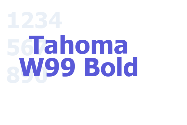 Tahoma W99 Bold