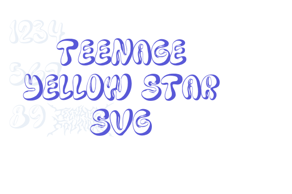 Teenage Yellow Star SVG