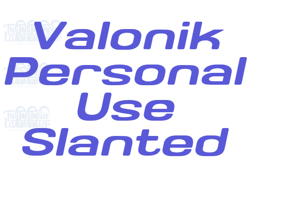 Valonik Personal Use Slanted