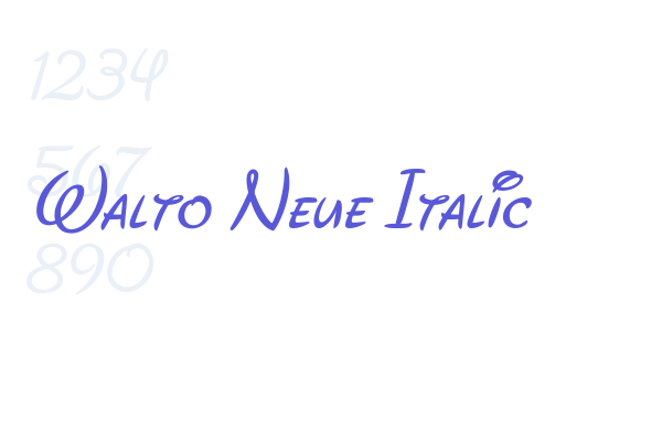 Walto Neue Italic