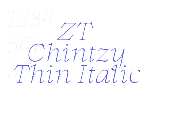 ZT Chintzy Thin Italic