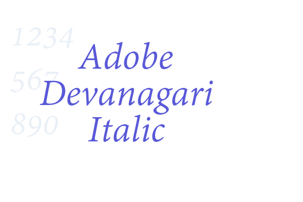 Adobe Devanagari Italic