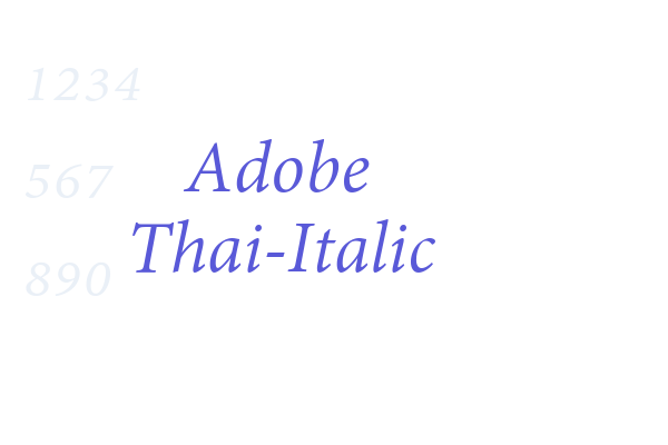 Adobe Thai-Italic