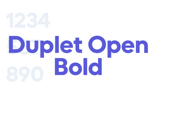 Duplet Open Bold