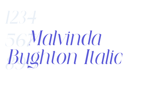 Malvinda Bughton Italic