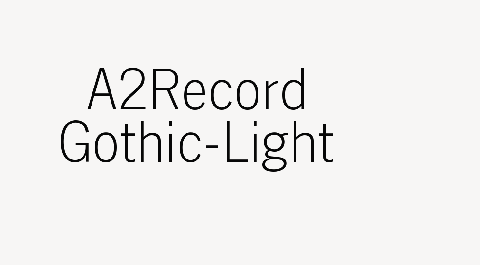 A2Record Gothic-Light