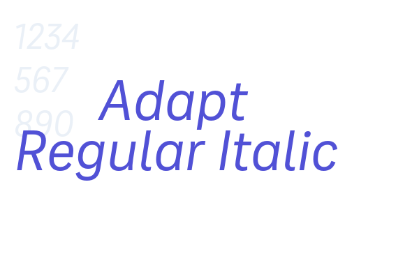 Adapt Regular Italic