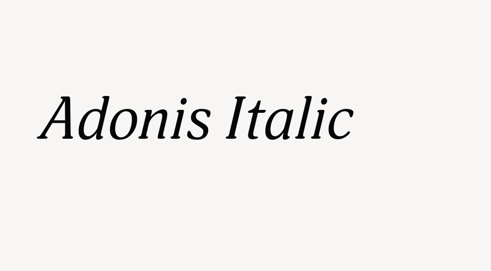 Adonis Italic