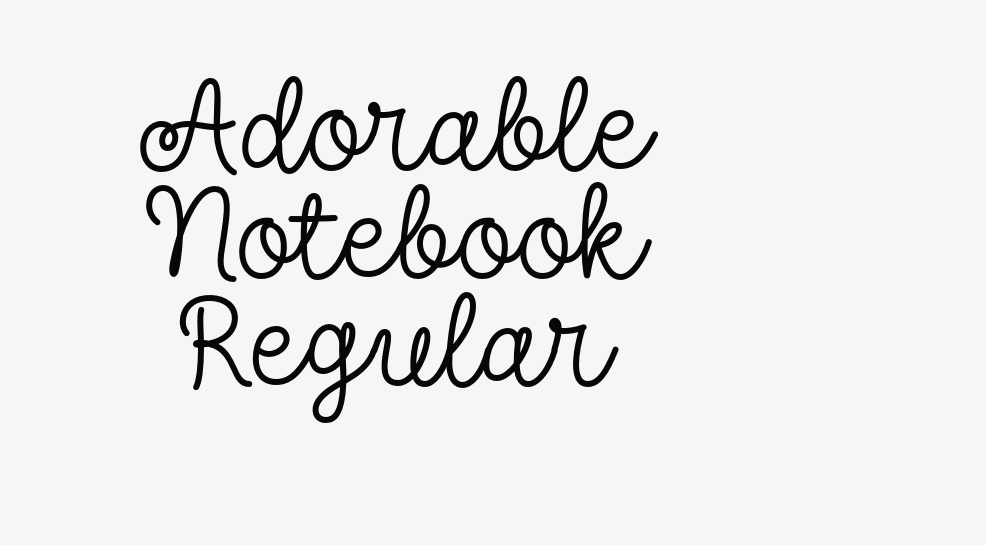 Adorable Notebook Regular