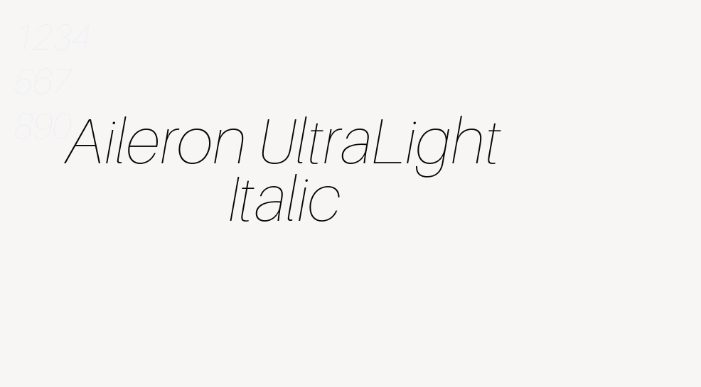 Aileron UltraLight Italic