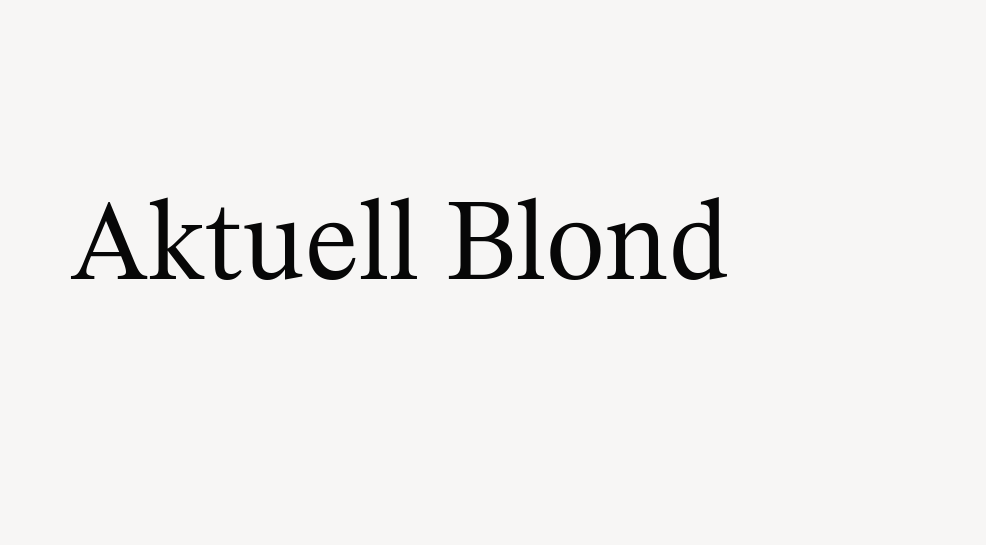 Aktuell Blond