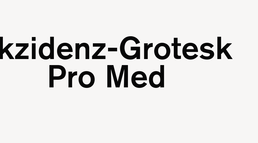 Akzidenz-Grotesk Pro Med