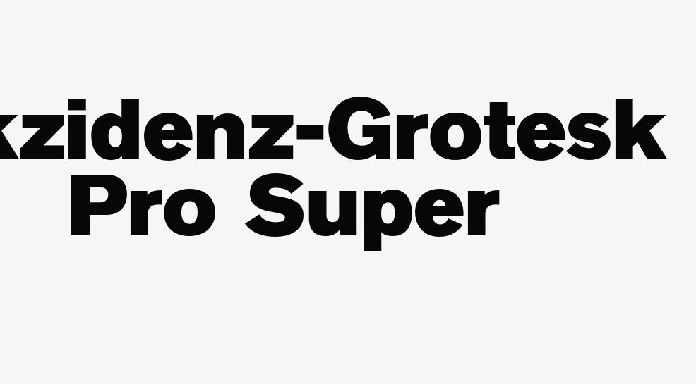 Akzidenz-Grotesk Pro Super