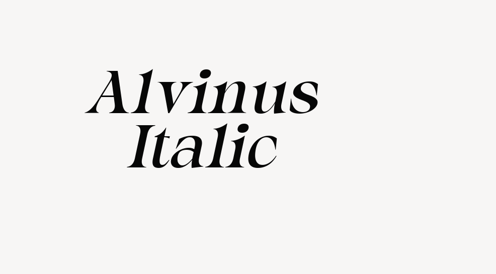 Alvinus Italic