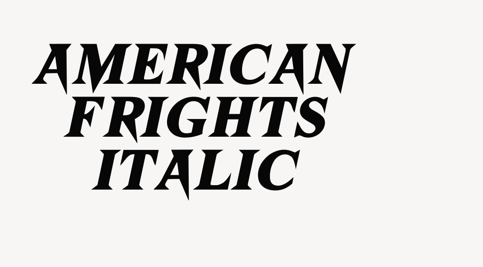 American Frights Italic