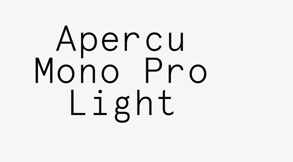 Apercu Mono Pro Light