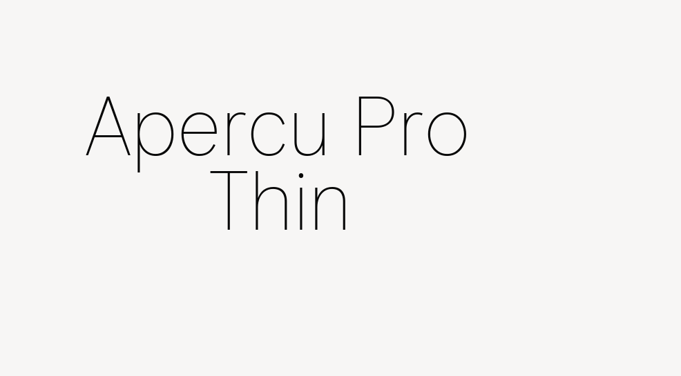 Apercu Pro Thin