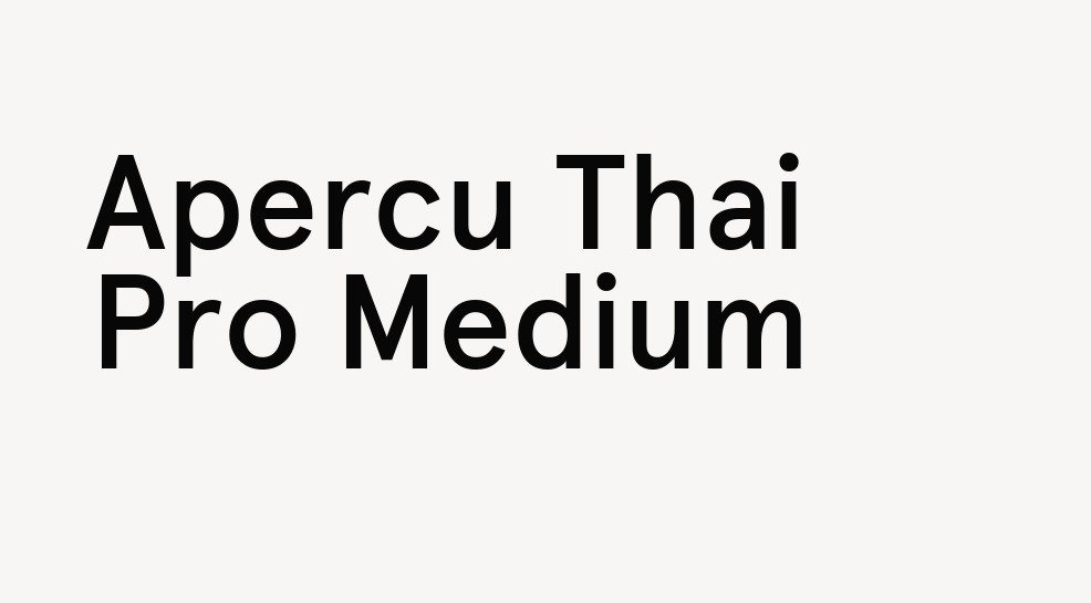 Apercu Thai Pro Medium